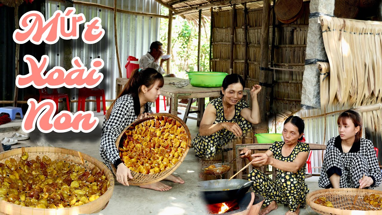Mứt Xoài Non Dẻo Mềm Ngon Dễ Làm - Mứt Tết Ở Quê (Tet jam in the countryside) | KBMQ T144