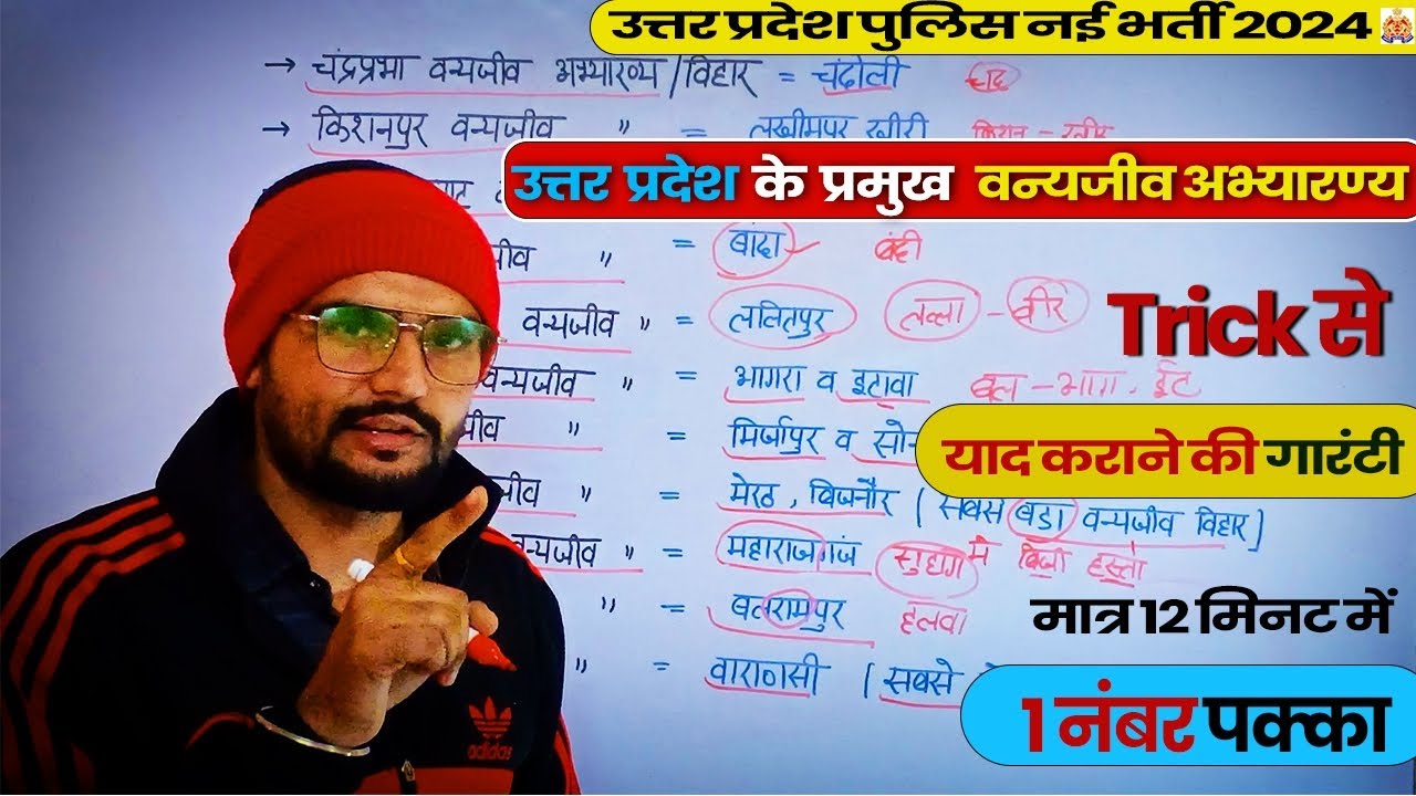 उत्तर प्रदेश के प्रमुख वन्यजीव अभ्यारण्य | UP Police 2024 | UP POLICE CONSTABLE 2024 | UP POLICE2024