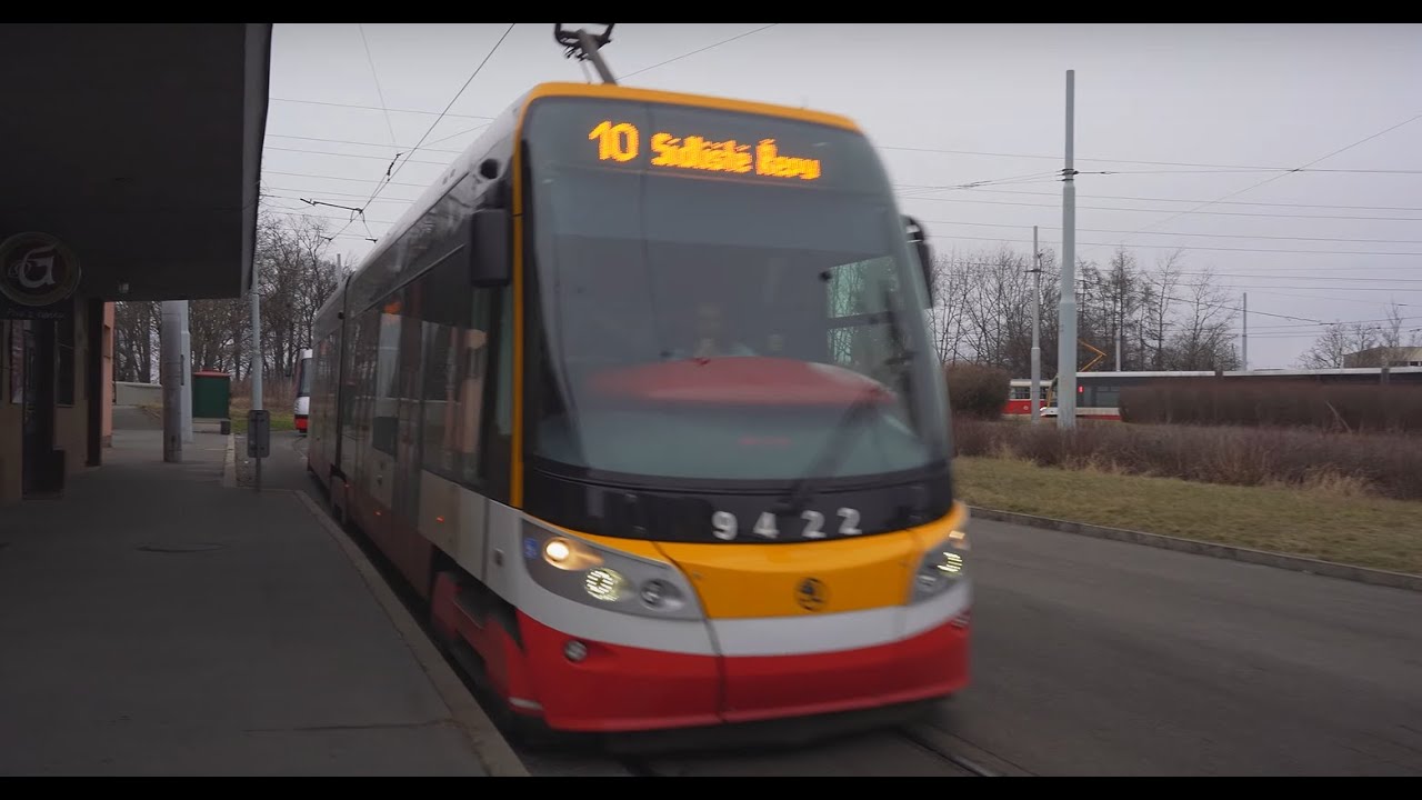 Czech Republic, Prague, tram 10 ride from Sídliště Ďáblice to Palmovka