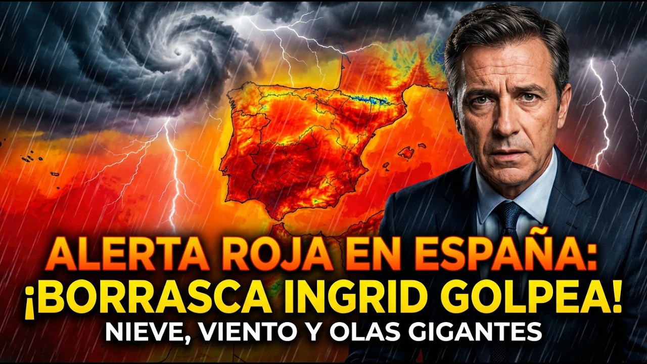 ⚠️ ALERTA ROJA: La Borrasca INGRID congela España con NIEVE a 300m y Olas de 12M ❄️🌊