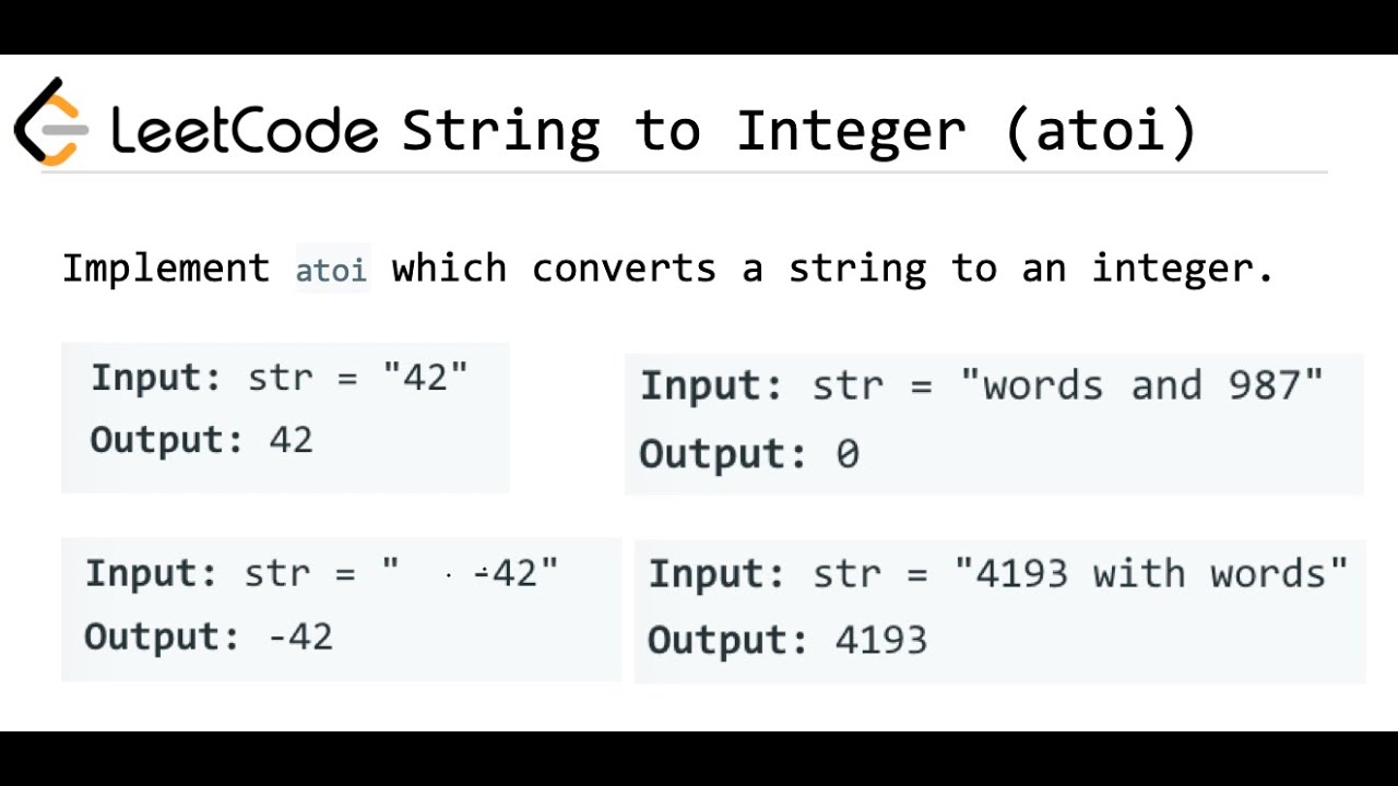 LeetCode: String To Integer (atoi)