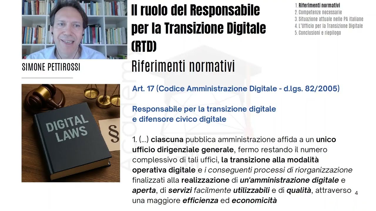Corso online Trasformazione Digitale e Innovazione nella PA: RTD, AI e Design Thinking