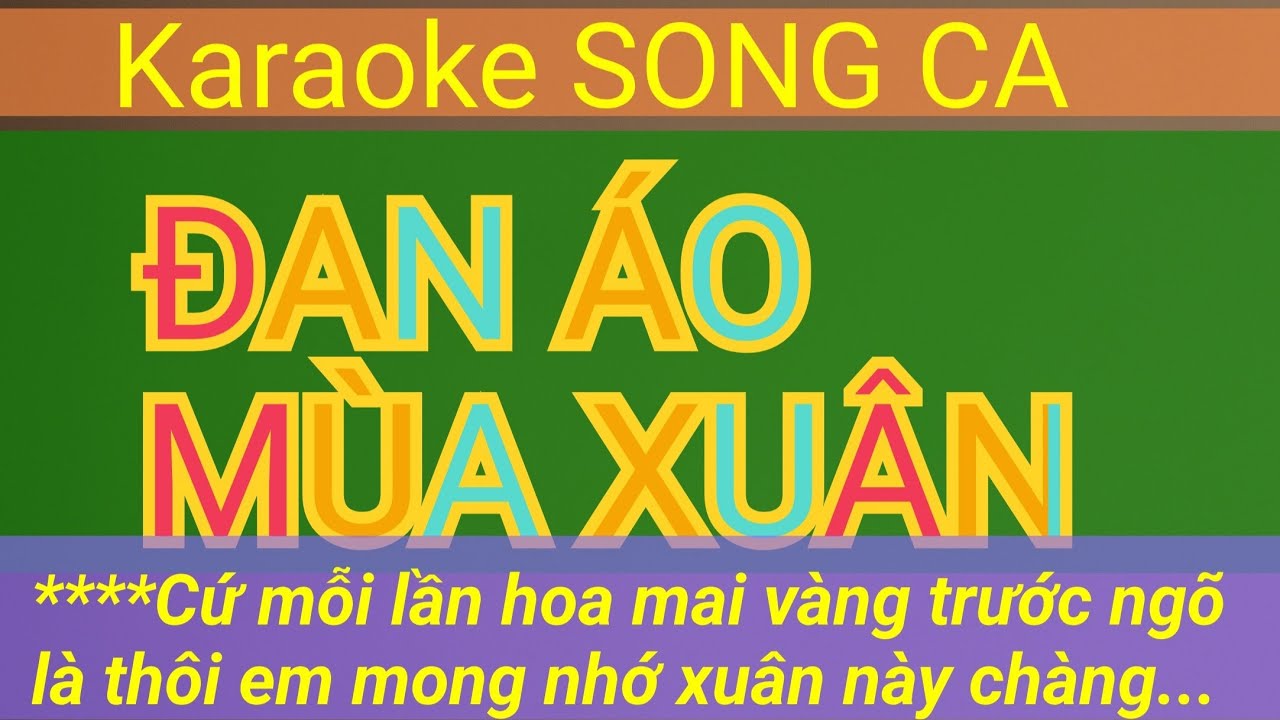ĐAN ÁO MÙA XUÂN Karaoke Song Ca | Tran Nam Organ
