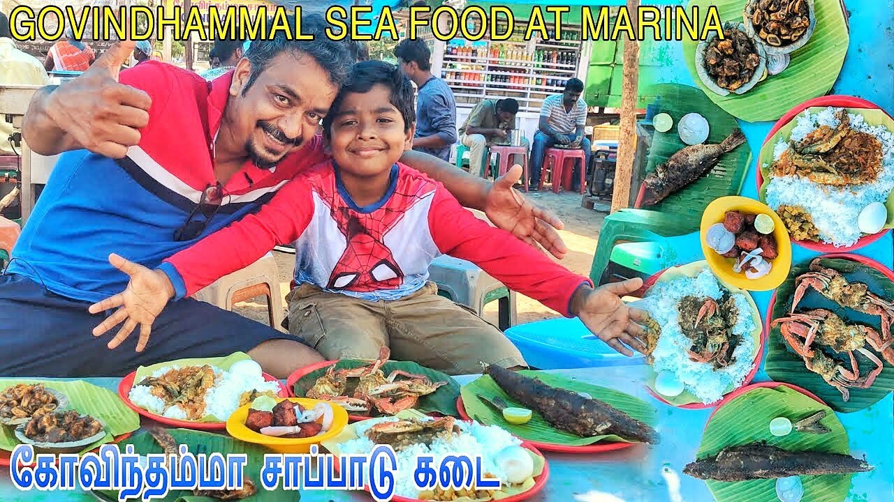 GOVINDHAMMAL SEA FOO AT MARINA | MUST TRY AT CHENNAI MARINA | SELVAS TRAVAL FOR FOOD
