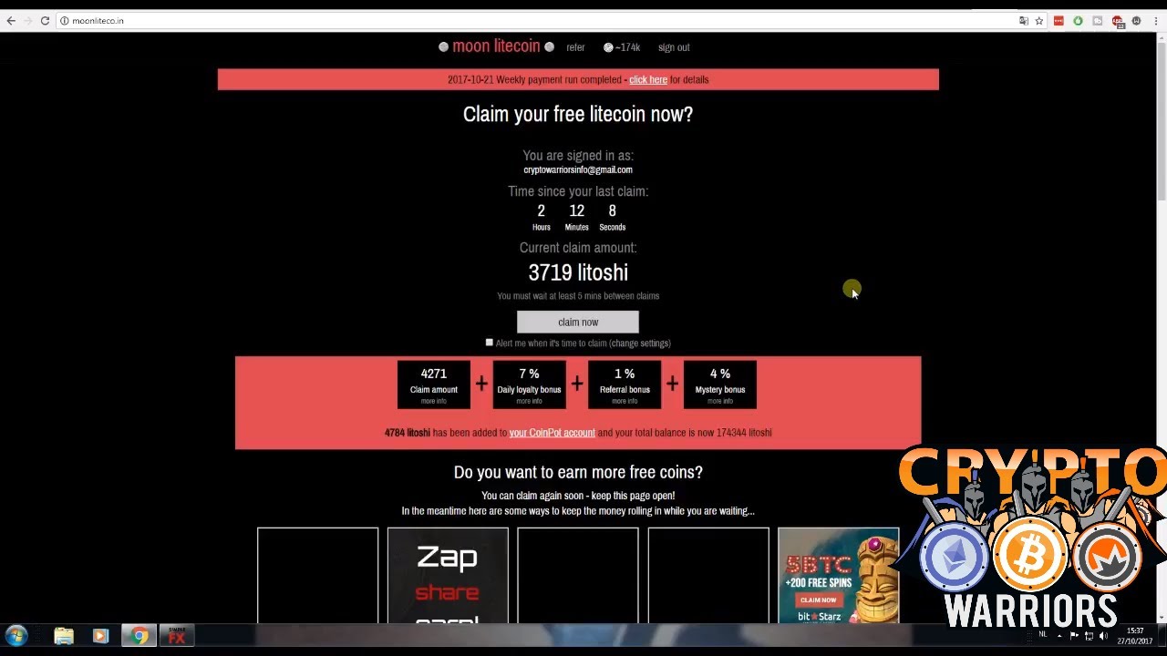 Moonlitecoin Faucet: Free Litecoin Faucet | Earn Free Litecoins Instantly!