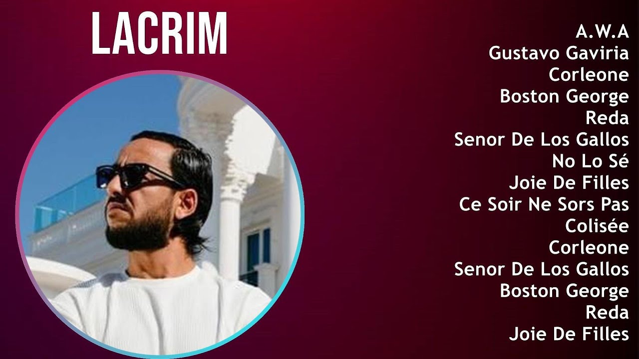L a c r i m 2024 MIX Best Collection ~ 2010s music, European Rap, French Rap, Rap music