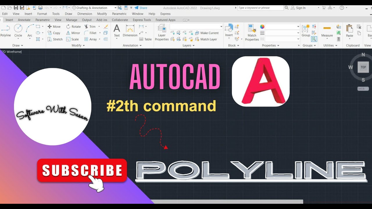 How to use polyline in autocad