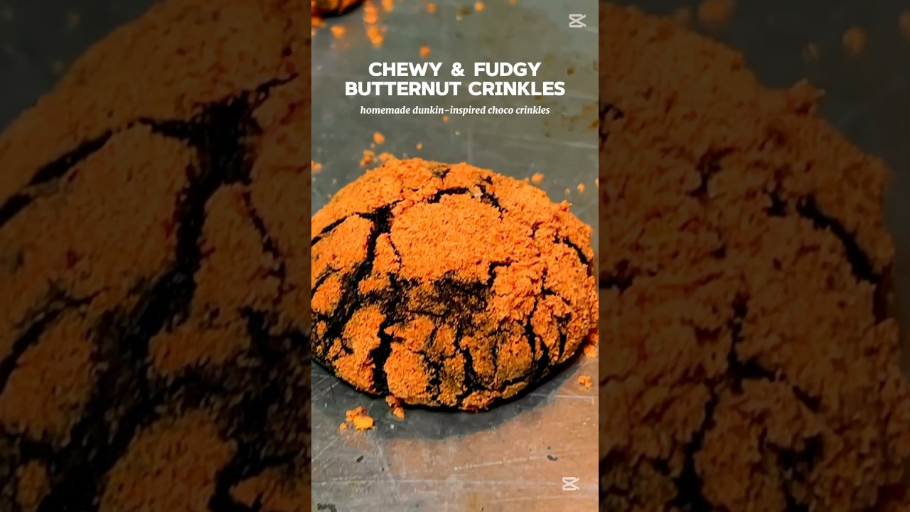 Chewy Fudgy Choco Butternut Crinkles #ChambaKitchen