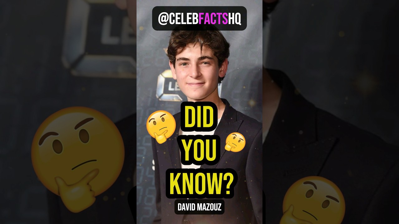⭐ Celeb Facts - David Mazouz - 