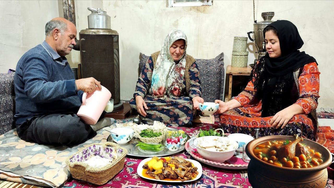 Village Life in Azerbaijan Iran | Duck broth & Beautiful Village Routines