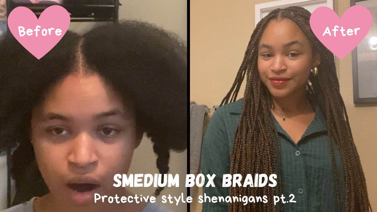 Installing smedium box braids! | Protective Style Shenanigans Pt.2