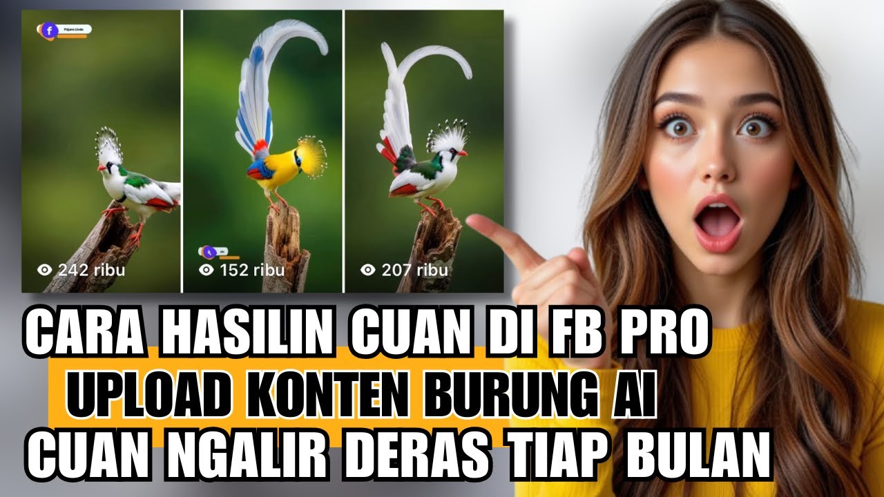 Cuan Ngalir Tiap Bulan dari Konten Burung AI - Ide Konten Facebook Pro yang Lagi Viral