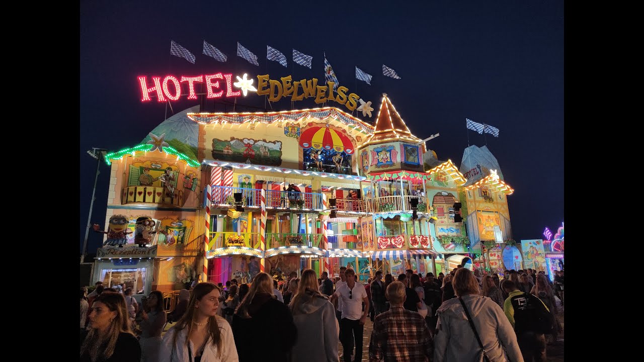 [Hotel Edelweiss] walktrough première nieuw funhouse @ Rheinkirmes Düsseldorf 16/07/2022