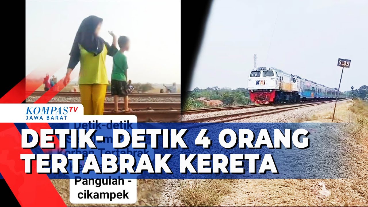 4 Orang Tewas Tertabrak Kereta Api di Karawang