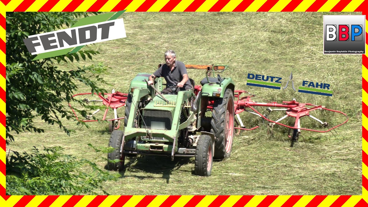 Fendt Farmer 201S & Deutz-Fahr Zetter / Heuwender, Germany 22.06.2022.