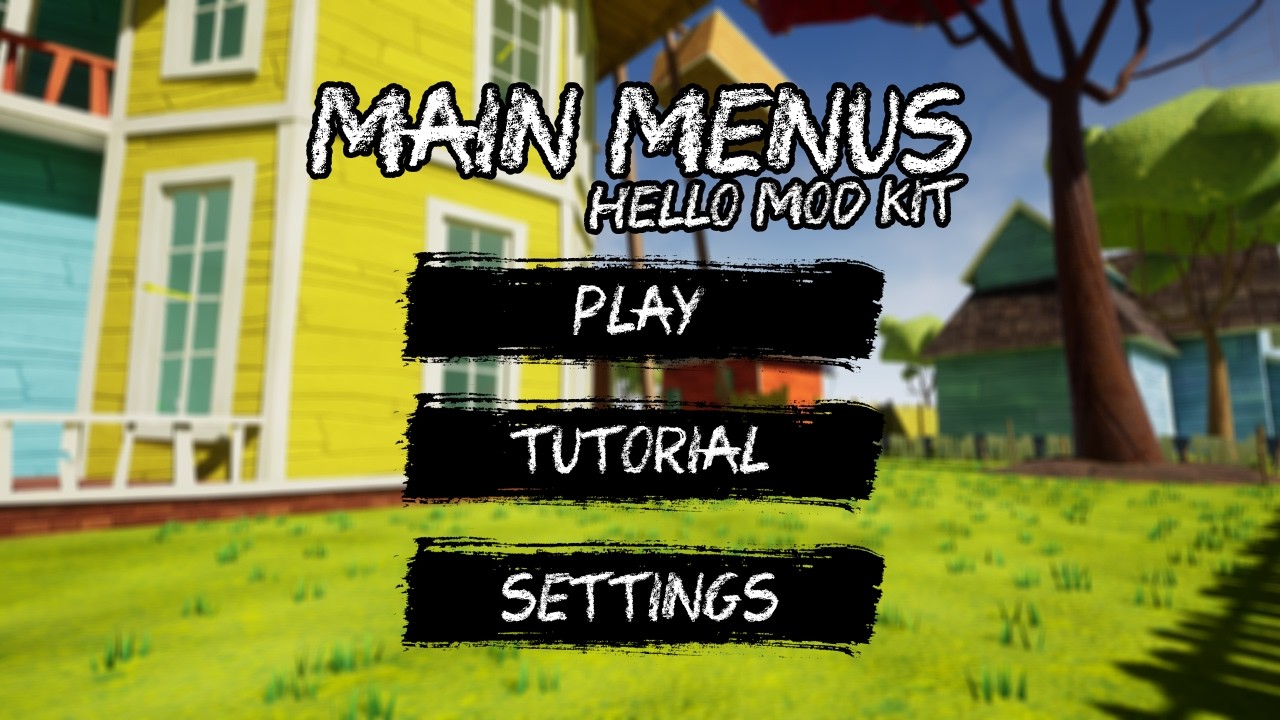 Как создать главное меню в Hello Mod Kit!