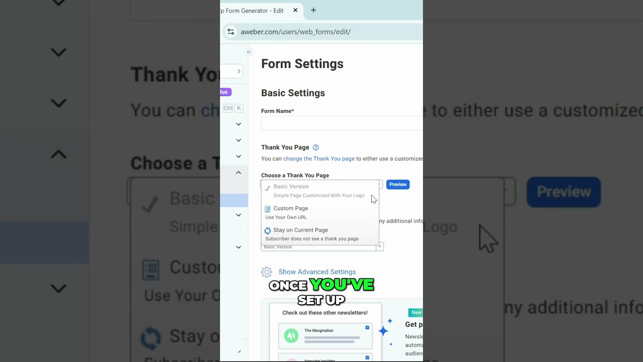 Master Your AWeber Form in Just Minutes! #aweber #software #training #stepbystep