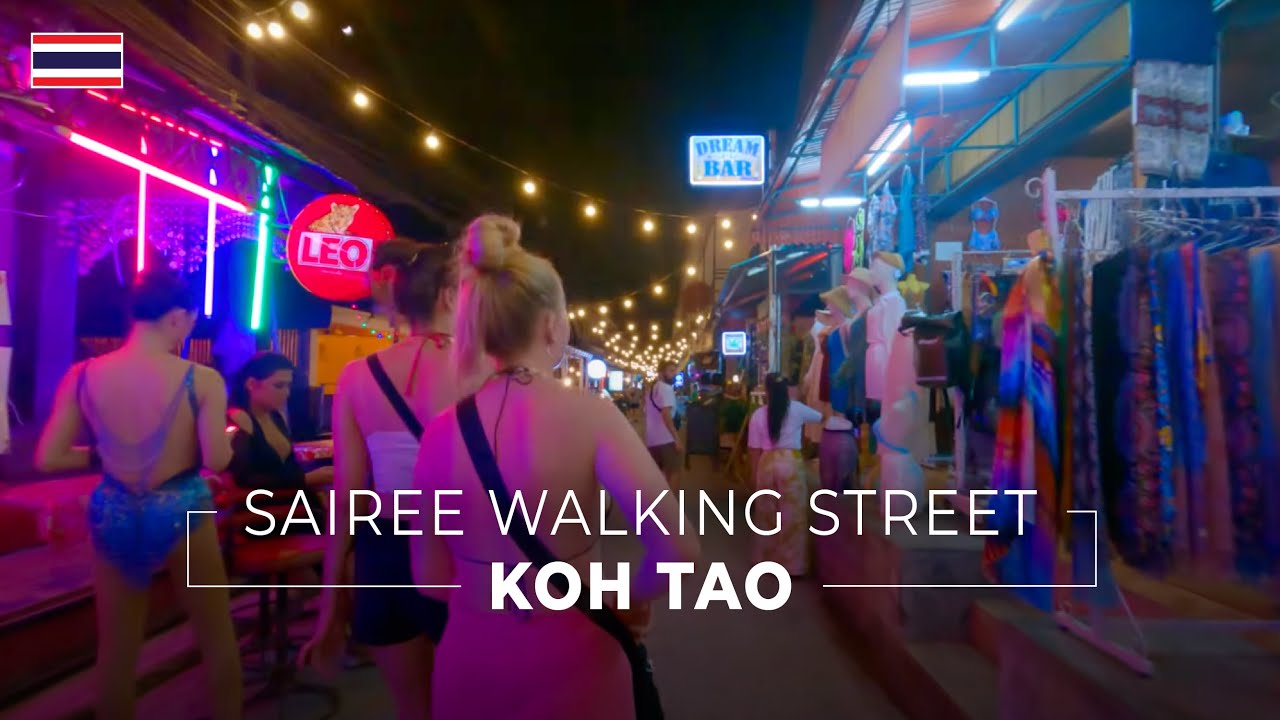Koh Tao Sairee Walking Street Walking Tour [2023-08-21][4K]