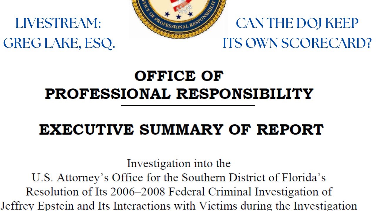 DOJ ACCOUNTABILITY REPORT AND E-TEEN VICTIMS' SUIT-ATTORNEY DISCUSSION