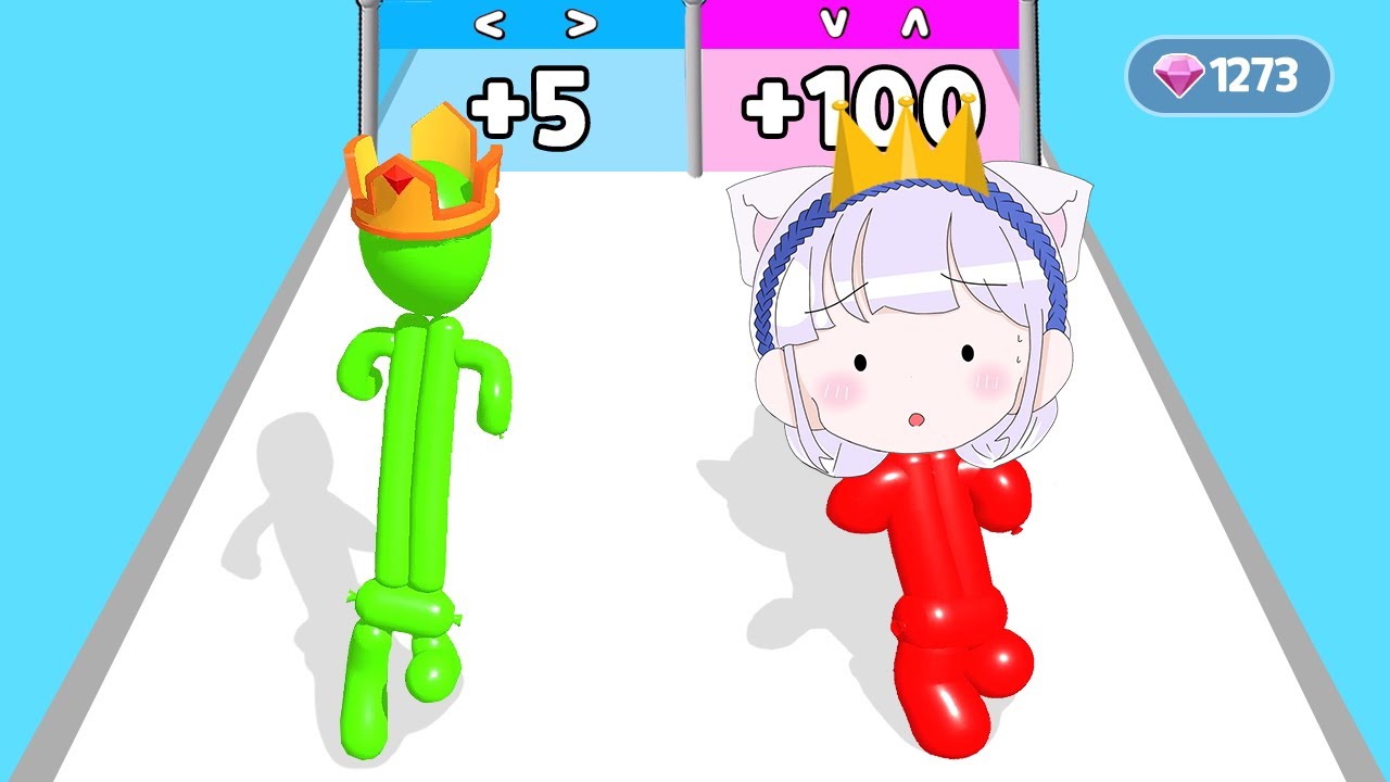 [모바일게임] 풍선에 바람을 넣고 커다랗게 만들어 달려요! Balloon Rush Game