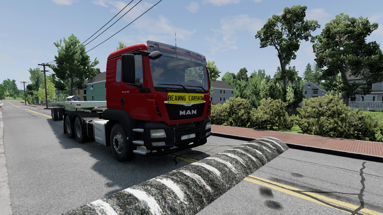Trucks Cars Vs Massive Speed Bumps – Cars Vs Upside Down Speed Bump - BeamNG Drive #1