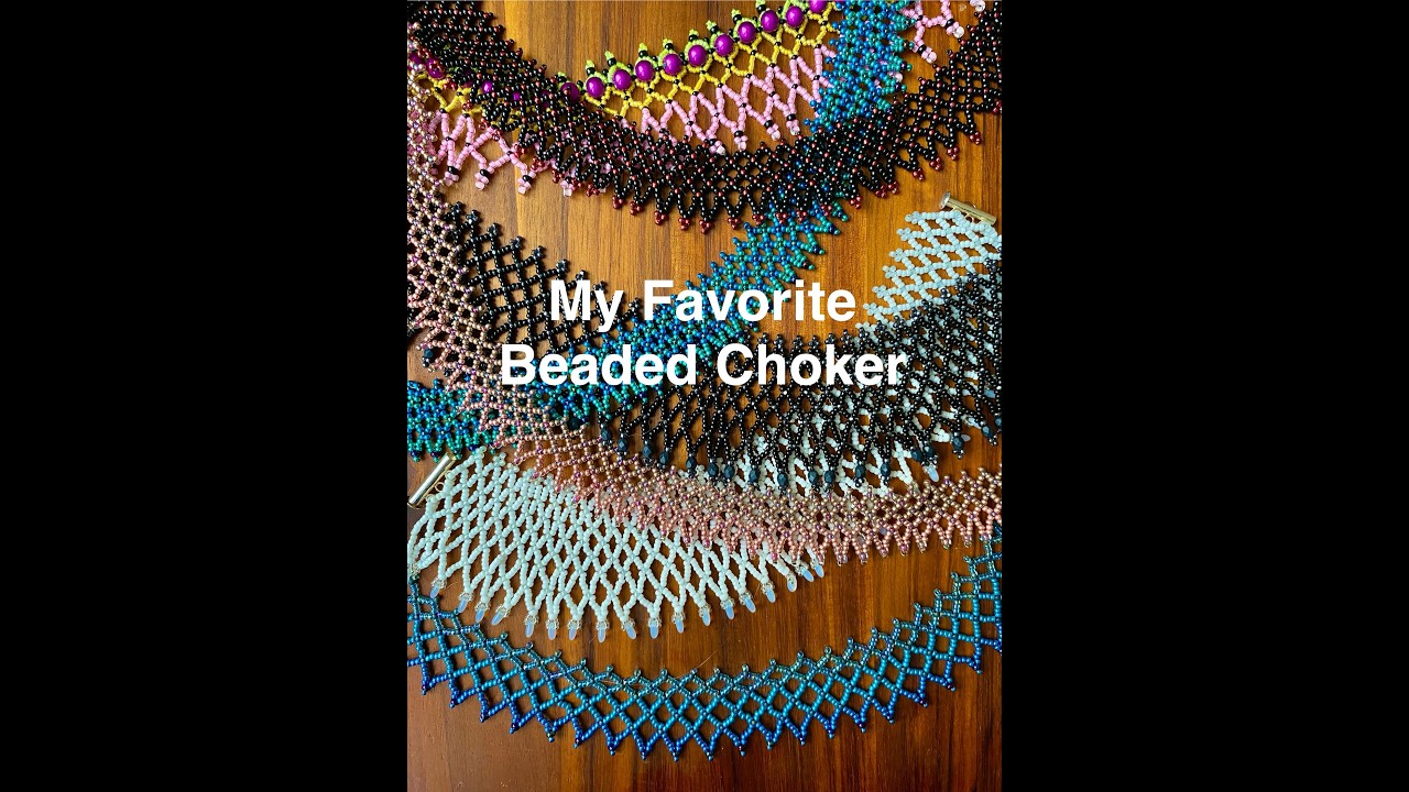 My Favorite Beaded Choker - Use netting and stop stitch to create a unique choker with seed beads