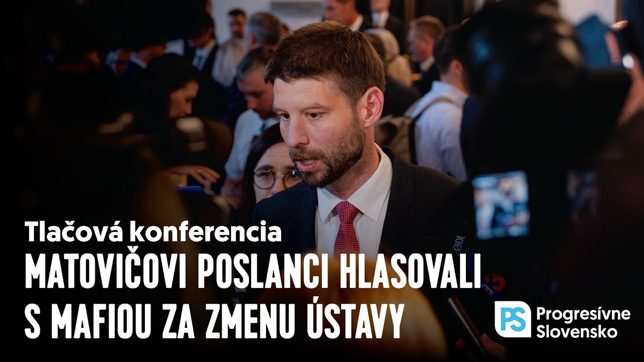 Matovičovi poslanci hlasovali s mafiou za zmenu &uacute;stavy | Tlačov&yacute; br&iacute;fing PS, 26. september 2025