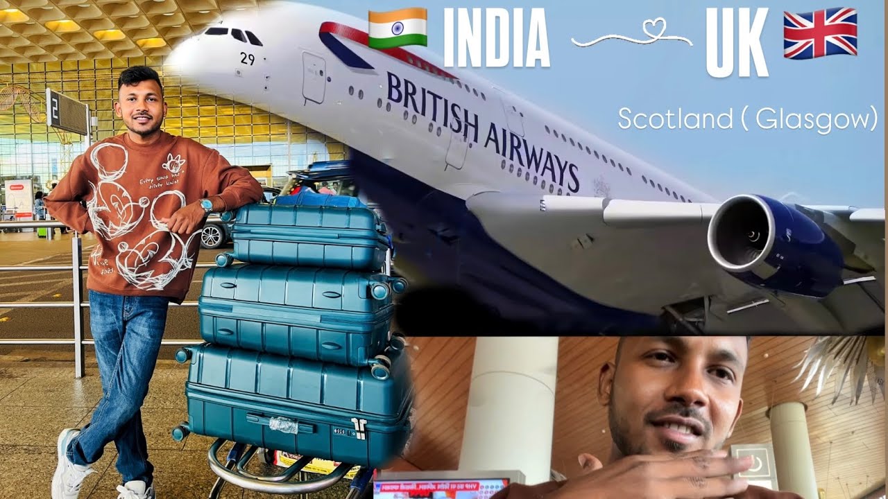 🇮🇳 India to UK 🇬🇧 || Surat to Glasgow - Scotland || uk immigration , Mumbai to London travel student