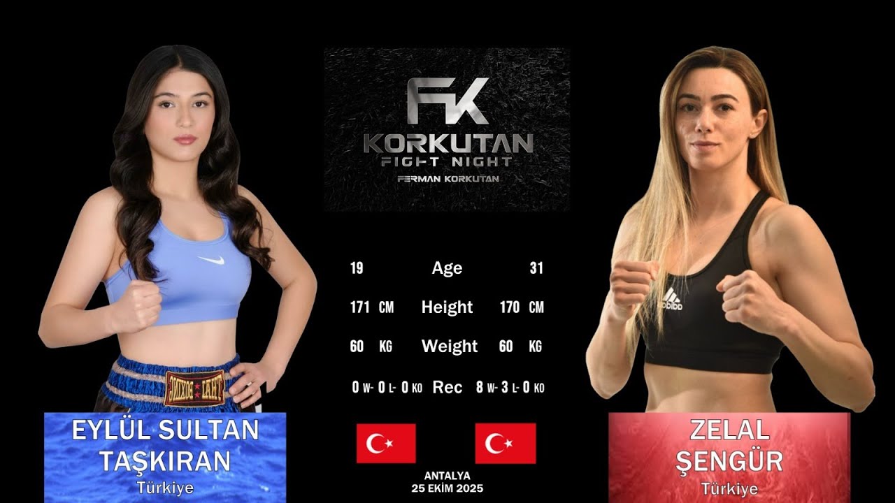 EYLÜL SULTAN TAŞKIRAN vs ZELAL ŞENGÜR | 25-10-2025 KORKUTAN FIGHT NIGHT 13 | ANTALYA MANAVGAT