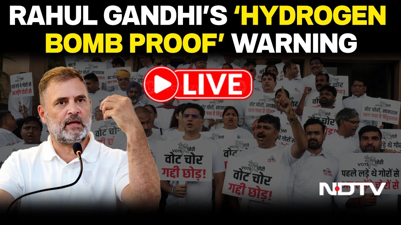 Vote Chori Row LIVE | Rahul Gandhi warns BJP with ‘Hydrogen Bomb’ proof on Vote Chori