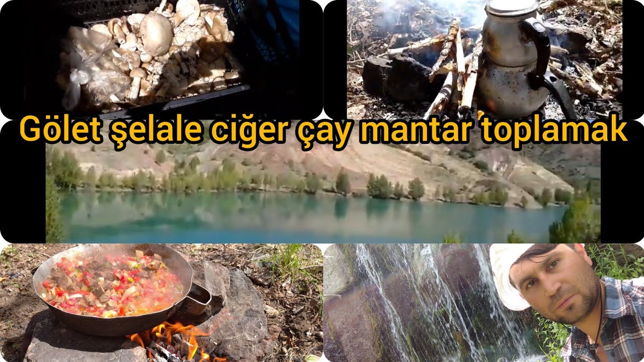 🍄🌊🐂🐍 Mart köyü göleti kara tavada ciğer,ateşte çay kahvaltı(mantar toplamak)