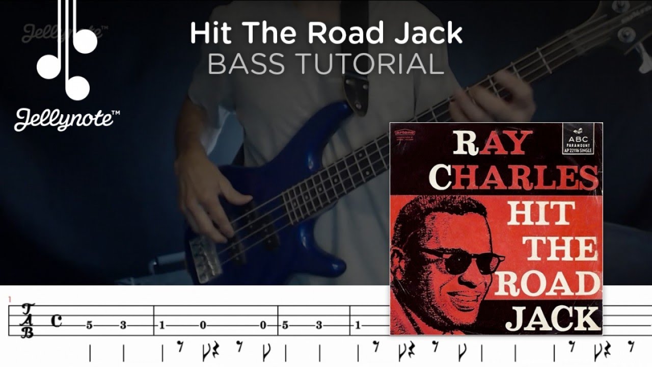 Hit The Road Jack by Ray Charles - Bass tutorial (Jellynote Lesson)