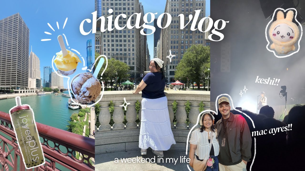 chicago vlog 📍 amtrak, keshi concert, exploring chicago, what i eat