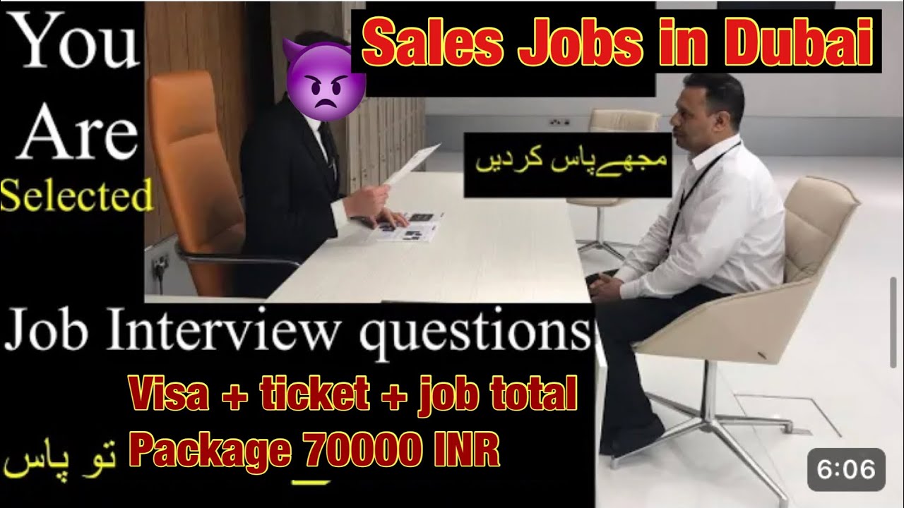 Sales jobs in Dubai | sales job interview video | 5000 to 10000 aed salary