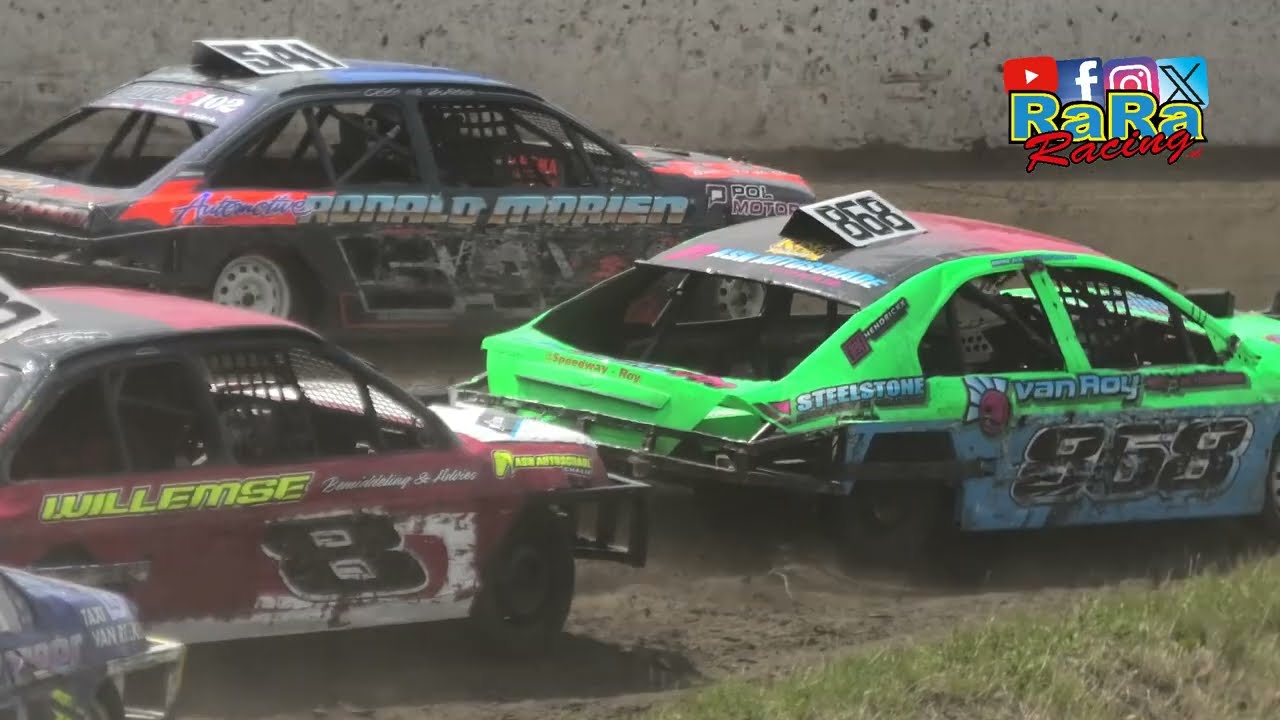 Saloon stockcars Heat 1 - Zondag Speedweekend 2025 - RaRaRacing - MAB Texel
