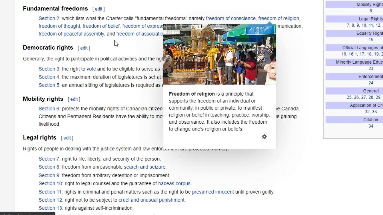 reading the Canadian charter of rights and freedoms