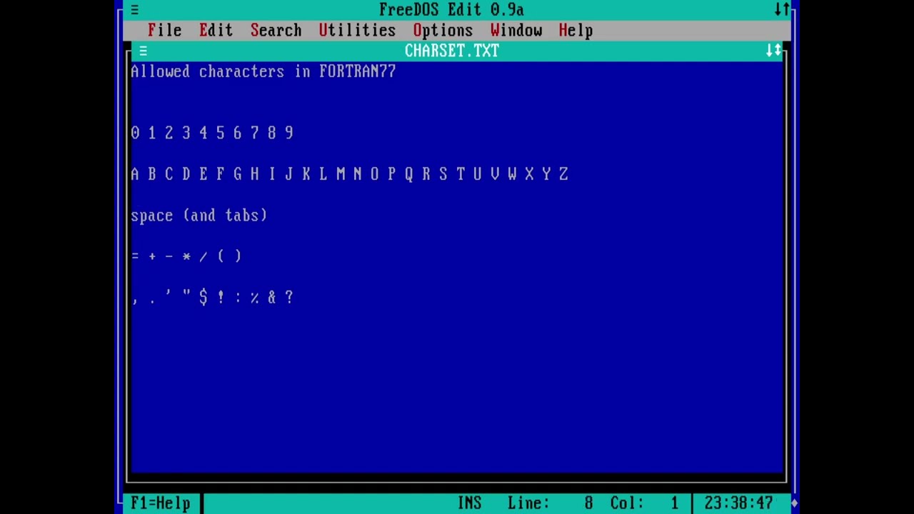 Начало работы с FORTRAN 77