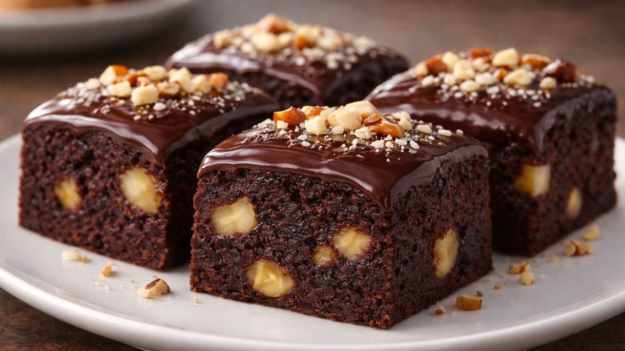 Healthy and chocolate brownie without baking! Light and tasty!