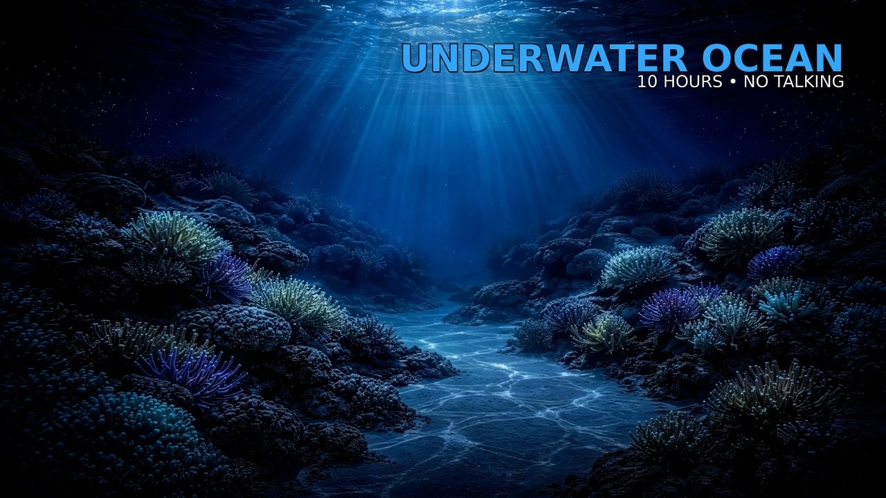 10 Hours Underwater Ocean White Noise for Sleeping — Deep Sea Sounds (No Talking)
