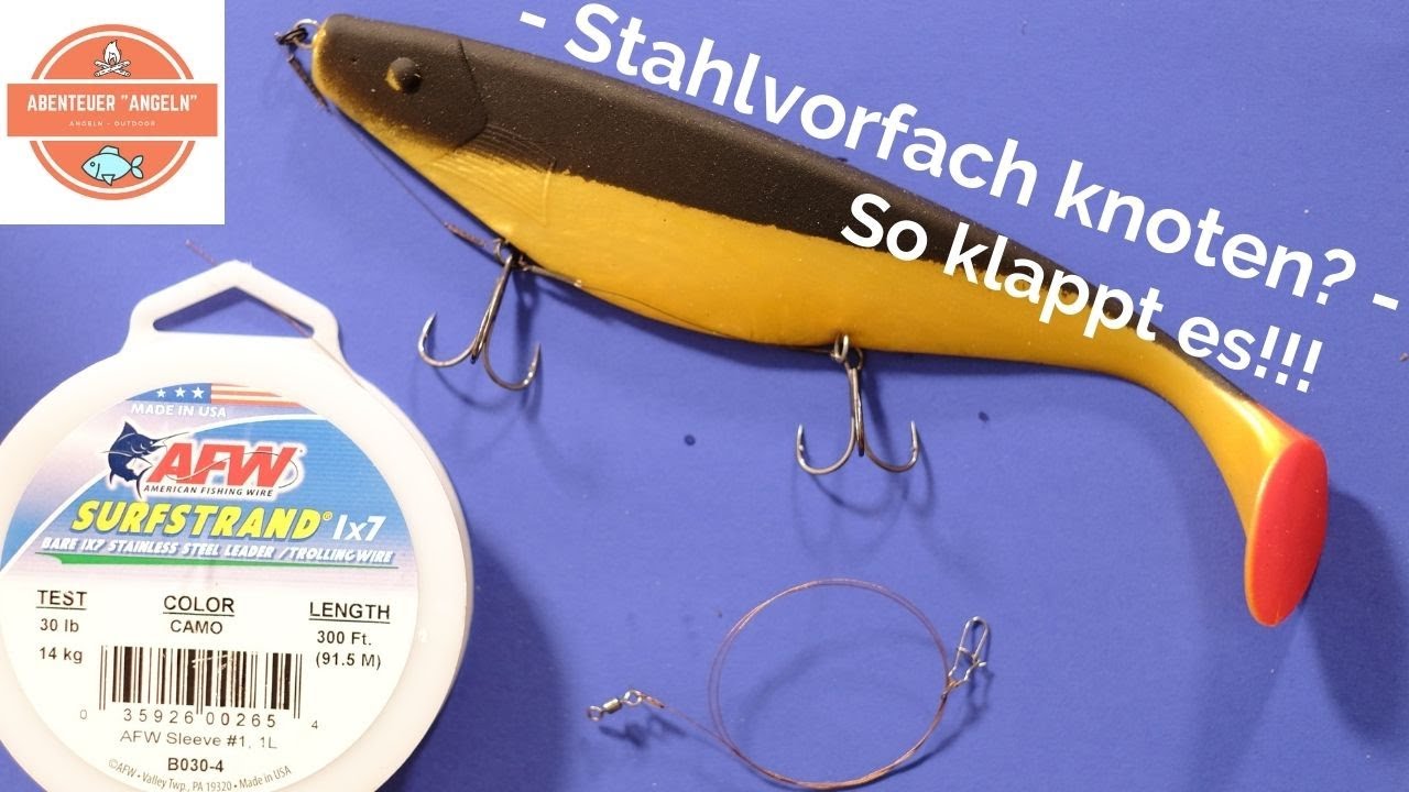 Stahlvorfach zum Hechtangeln selbst bauen (knoten) - ohne Quetschhülsen - ohne twizzeln