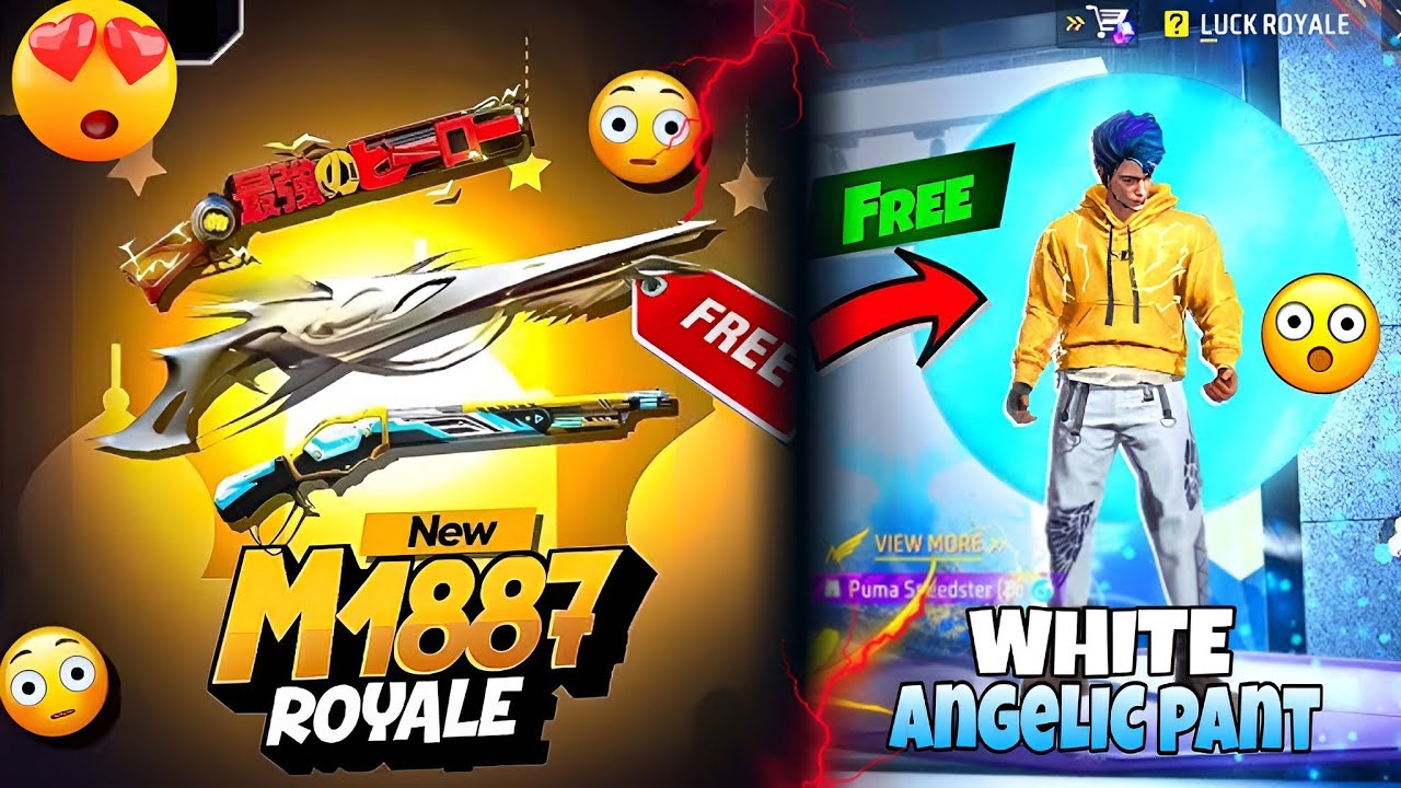 Tropical M1887 Gun Skin Return 💥🤯 | White angelic Pant (confirm date) 🥳 | Free Fire New Event 