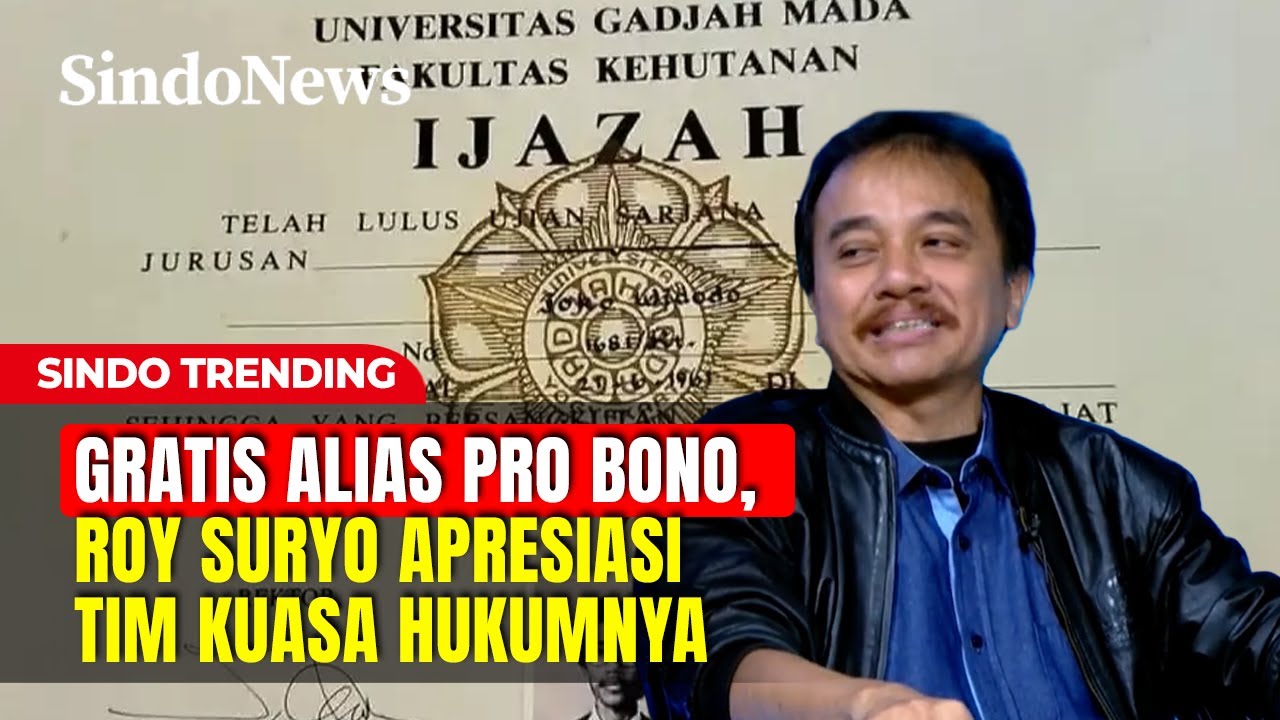 DEMI RAKYAT! Roy Suryo Ungkap Tim Hukumnya Kerja Gratis Alias Pro Bono | Sindo Trending