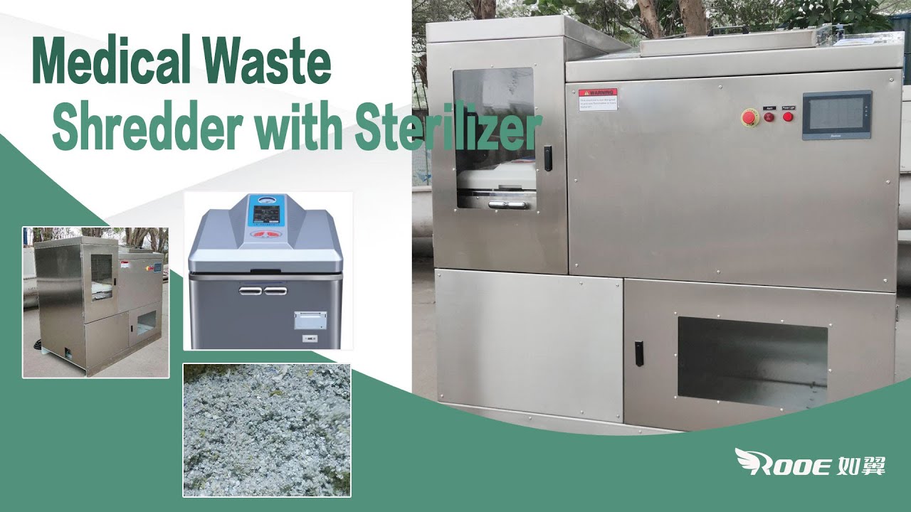 Medical Waste Disposal | 75L Autoclave 4-Shaft Shredding Machine for Medical Waste Disposal