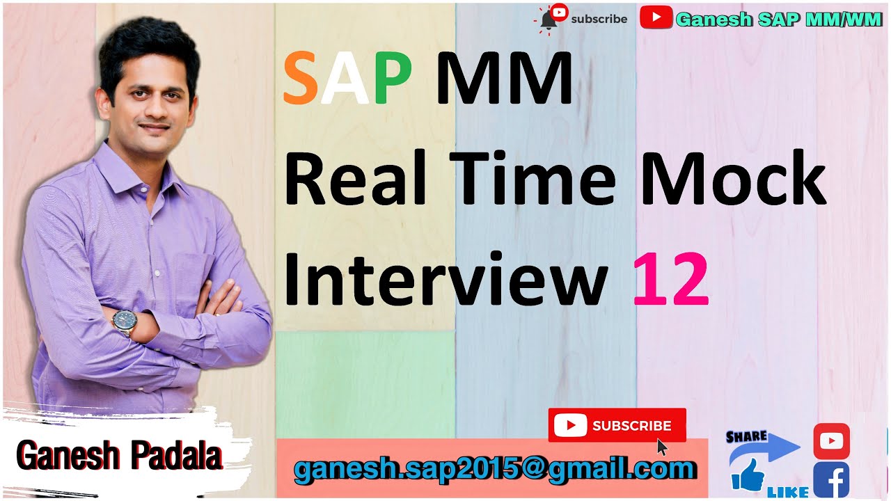 Пробное интервью SAP MM 12 от Ганеша Падалы | Самоподготовка SAP MM | Лучшие видео SAP MM на YouTube