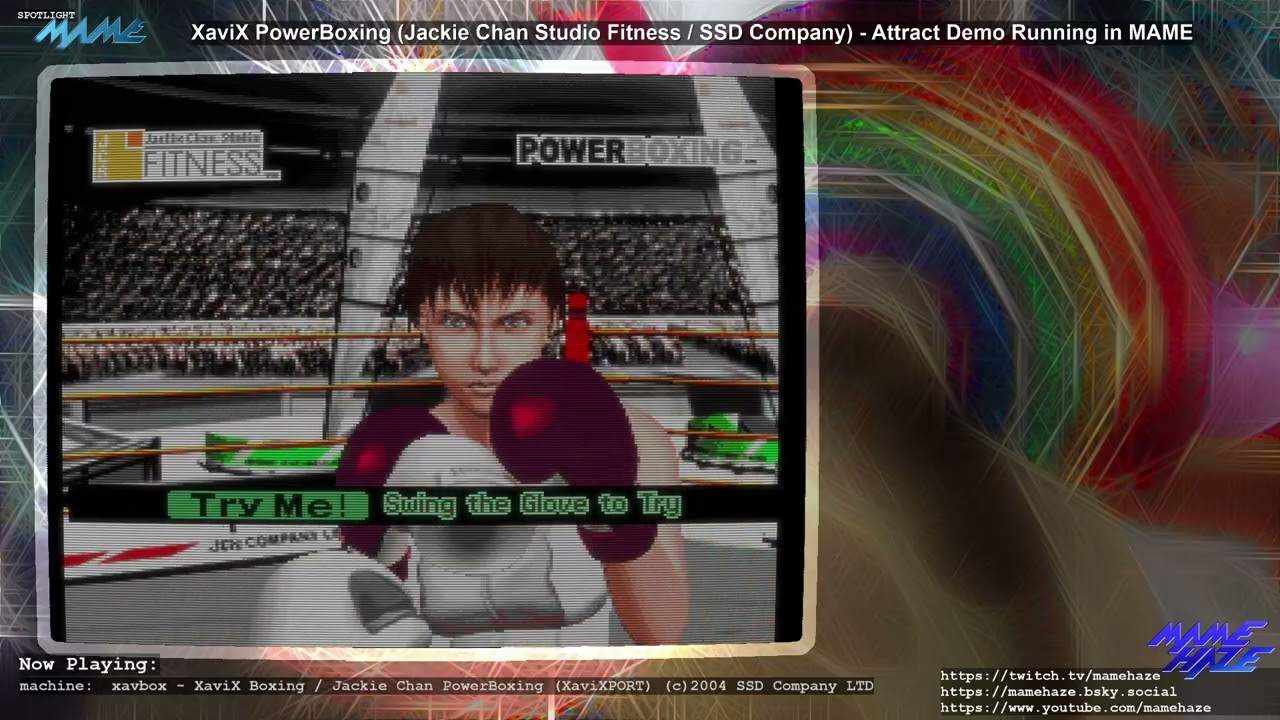 XaviX PowerBoxing (Jackie Chan Studio Fitness / SSD Company) - Attract Demo Running in MAME
