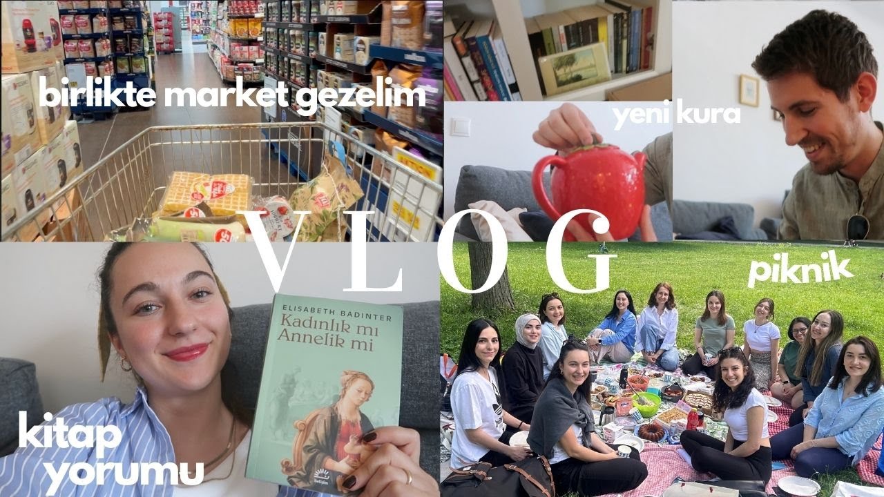 Vlog | Viyana'da Market Gezelim - Market Alışverişi, Okumasam da Olurdu Diyorsun? YouTube Pikniği🍰🥗👒