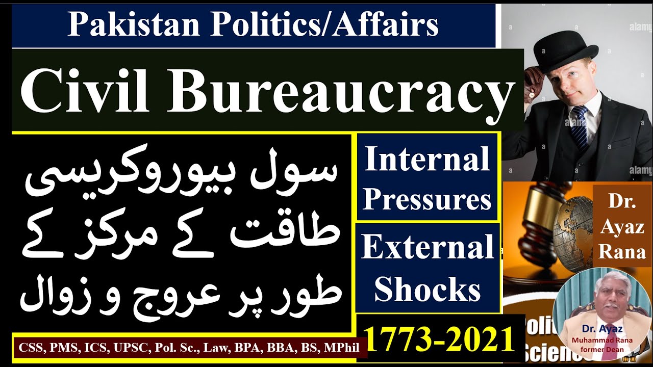 Civil Bureaucracy, Internal Pressures & External Shocks (L. 3) Urdu/Hindi/Eng. MA, BS, MPA, CSS, PMS