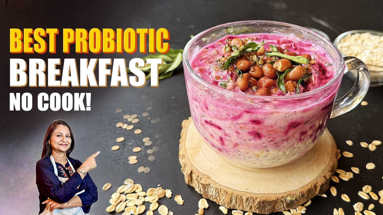 High Protein Heart & Diabetic Friendly Overnight Oats |  Healthy Breakfast | Oats Recipe | Probiotic