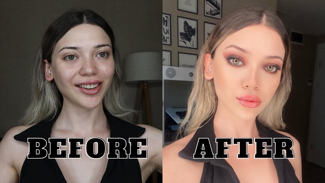SMOKEY EYE MAKYAJI! / Islak saç, pürüzsüz ten ve kolay siyah smokey eye makyajı