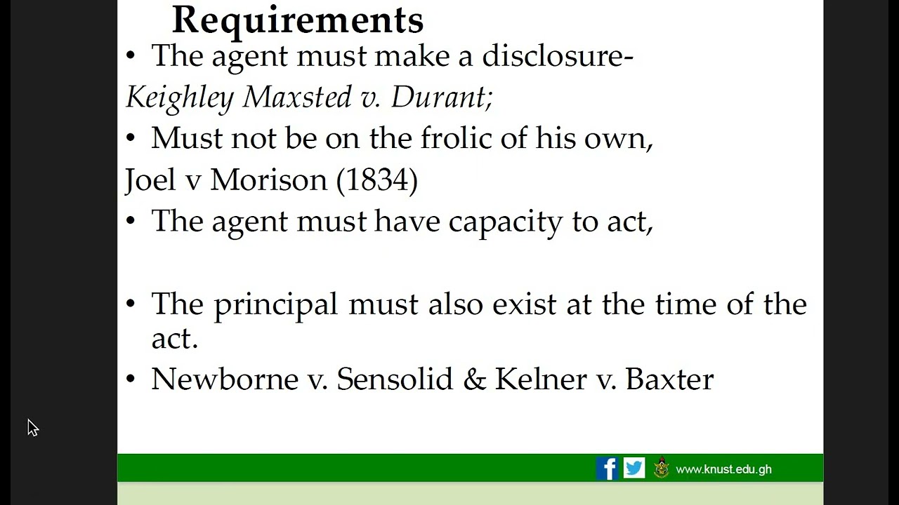 THE LAW OF AGENCY